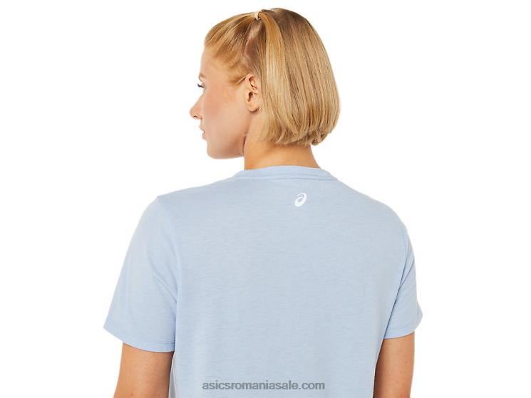Asics ceață/galben strălucitor noul tricou grafic strong 92 pentru femei ZF4643761