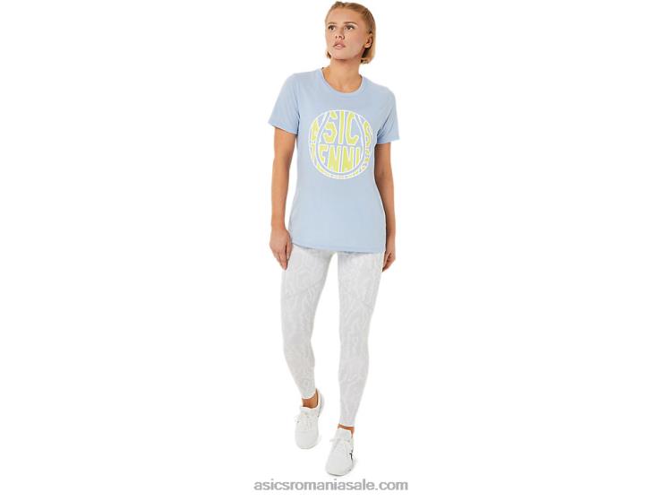 Asics ceață/galben strălucitor noul tricou grafic strong 92 pentru femei ZF4643761