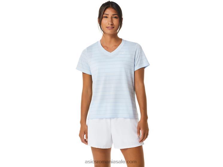 Asics cer moale top cu mânecă scurtă cu dungi curte pentru femei ZF4642515