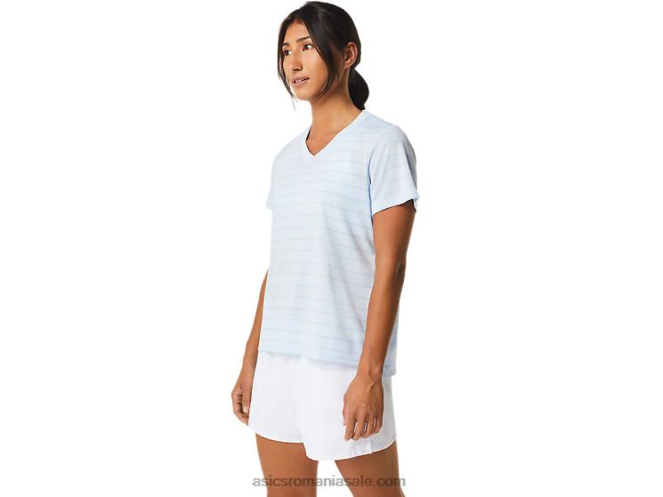 Asics cer moale top cu mânecă scurtă cu dungi curte pentru femei ZF4642515