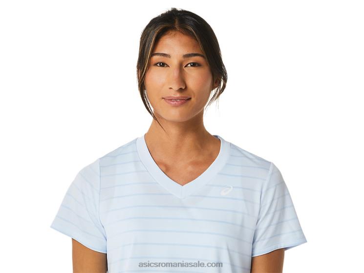 Asics cer moale top cu mânecă scurtă cu dungi curte pentru femei ZF4642515