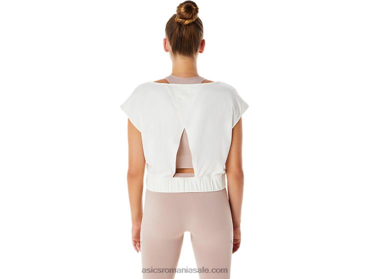 Asics cremă top cu mânecă scurtă nagino flex de damă ZF4642143