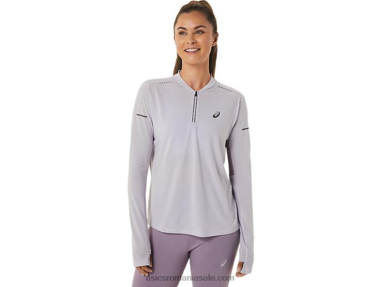 Asics cuarț violet amurg/violet bluză metarun cu mânecă lungă cu fermoar 1/2 pentru damă ZF4642480
