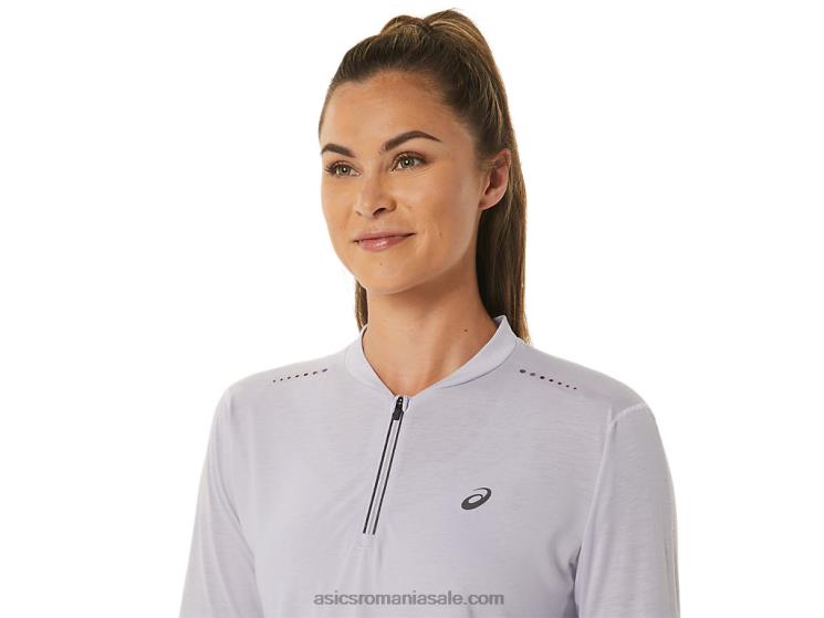 Asics cuarț violet amurg/violet bluză metarun cu mânecă lungă cu fermoar 1/2 pentru damă ZF4642480