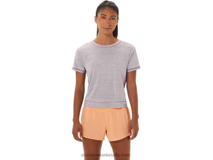 Asics cuarț violet/violet dusk crop top de rasă pentru femei ZF4642411