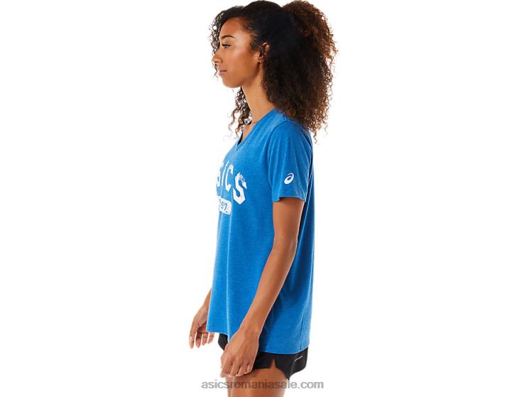 Asics drumul lacului tricou de damă cu mânecă scurtă est 1977 cu decolteu în V ZF4642982