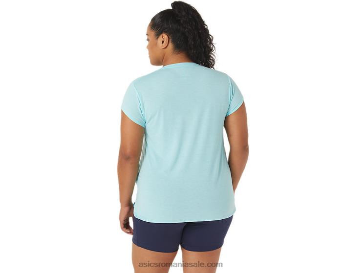 Asics erica albastru limpede top de damă negru cu decolteu în v ZF4643403