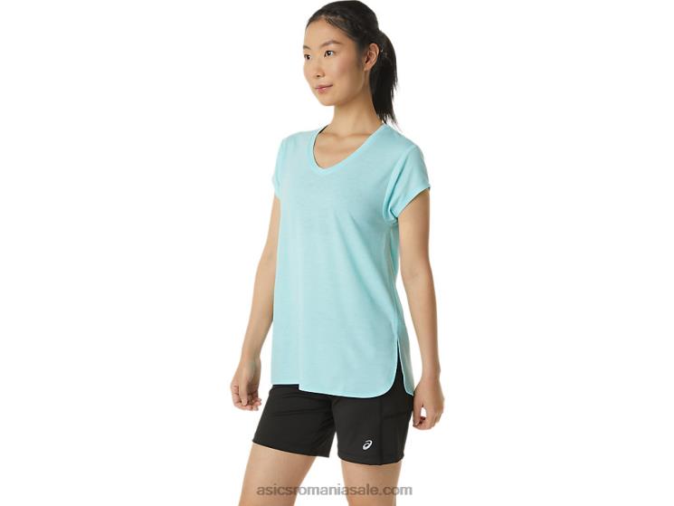 Asics erica albastru limpede top de damă negru cu decolteu în v ZF4643403