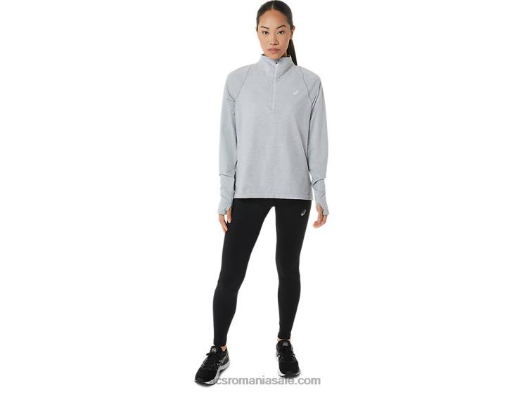 Asics erica gri deschis termopolis de damă cu jumătate de fermoar ZF4642920