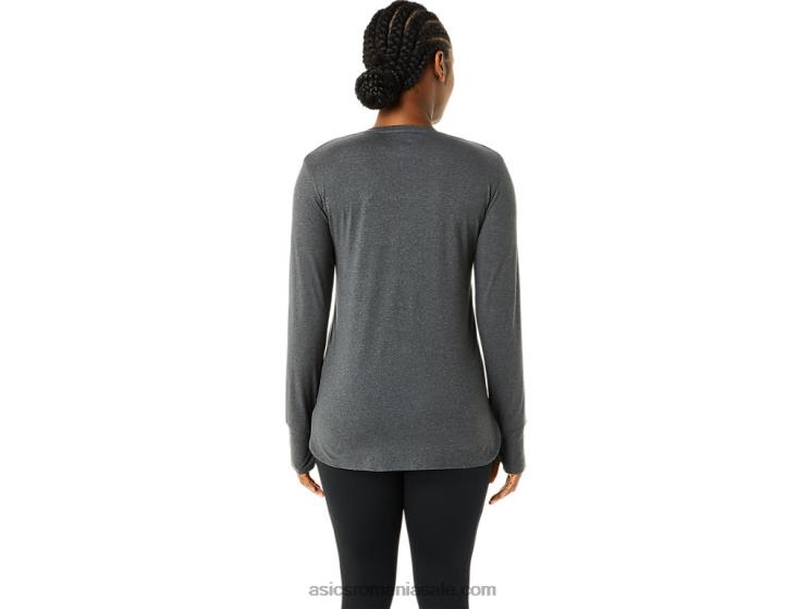 Asics erica gri închis bluză de damă cu mânecă lungă, tip chic ZF4643690