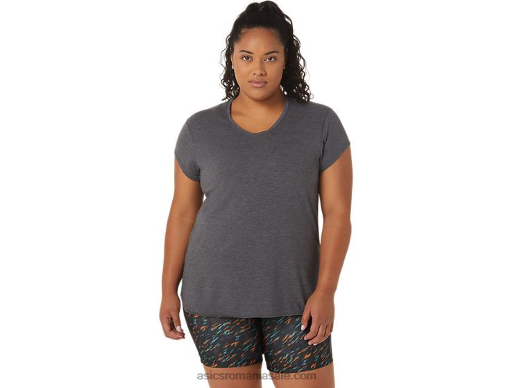 Asics erica gri închis top de damă negru cu decolteu în v ZF4644092