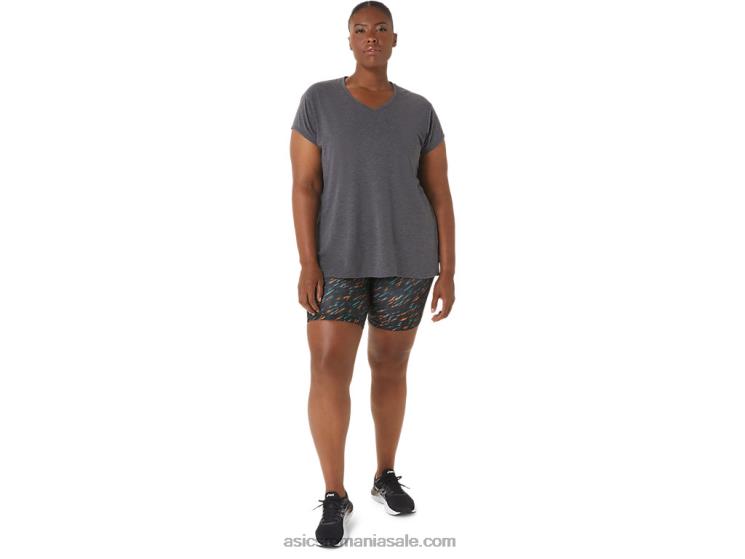 Asics erica gri închis top de damă negru cu decolteu în v ZF4644092