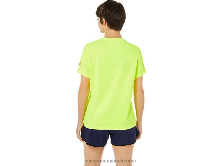 Asics galben de siguranță mânecă scurtă lam ready-set ii pentru femei ZF4643625