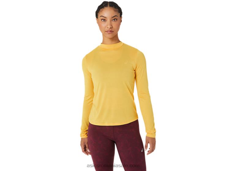 Asics galben tigru top runkoyo cu mânecă lungă cu gât simulat ZF4642802