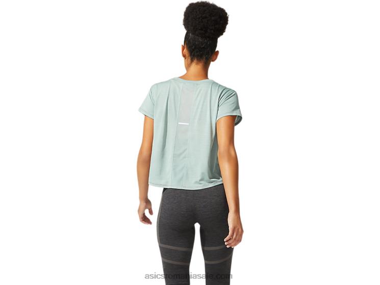 Asics gri ardezie crop top de damă cu mânecă scurtă Sakura ZF4643977