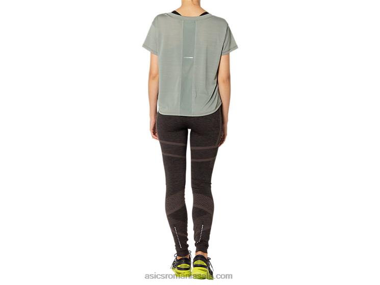 Asics gri ardezie crop top de damă cu mânecă scurtă Sakura ZF4643977
