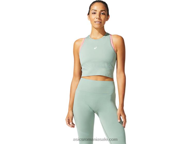Asics gri ardezie top fără cusături pentru femei ZF4643974