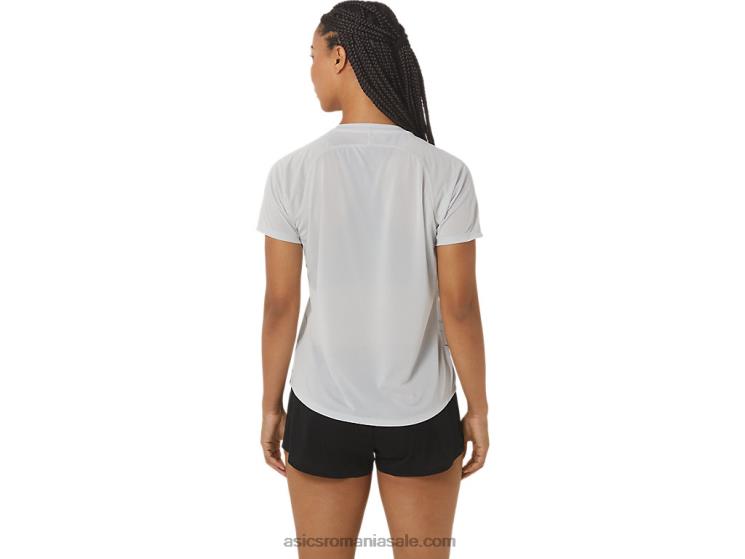 Asics gri glaciar/rosu electric top cu mânecă scurtă de damă cj-line ZF4642329
