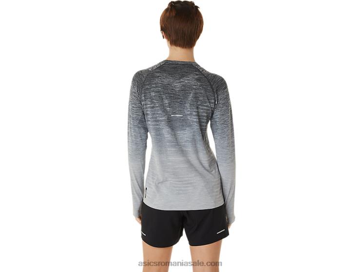 Asics gri purtător/gri ghețar top de damă fără cusături cu mâneci lungi ZF4642988