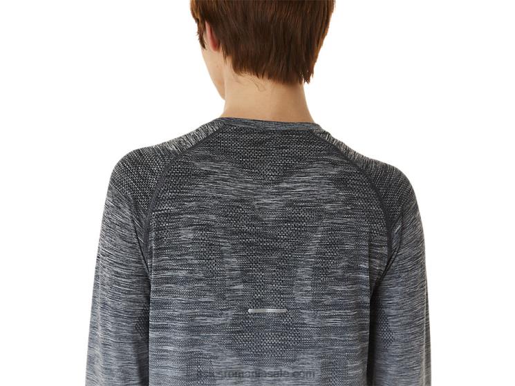 Asics gri purtător/gri ghețar top de damă fără cusături cu mâneci lungi ZF4642988