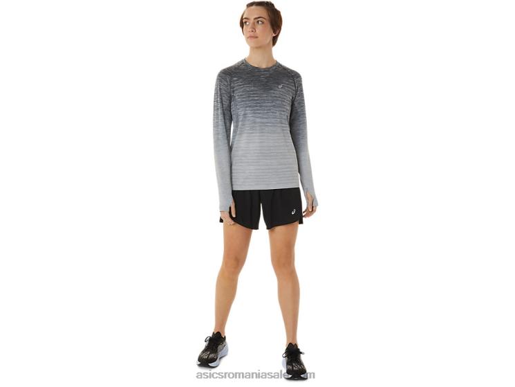 Asics gri purtător/gri ghețar top de damă fără cusături cu mâneci lungi ZF4642988