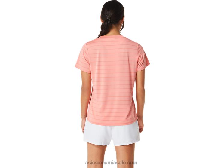 Asics guava top cu mânecă scurtă cu dungi curte pentru femei ZF4642503