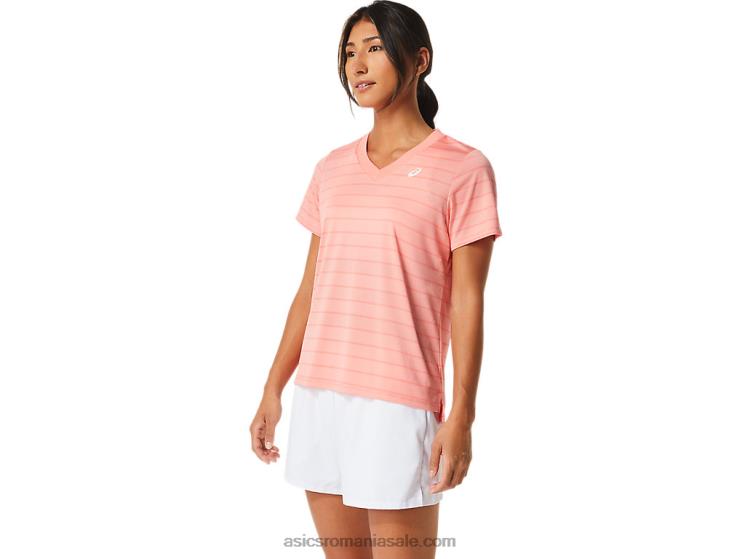 Asics guava top cu mânecă scurtă cu dungi curte pentru femei ZF4642503