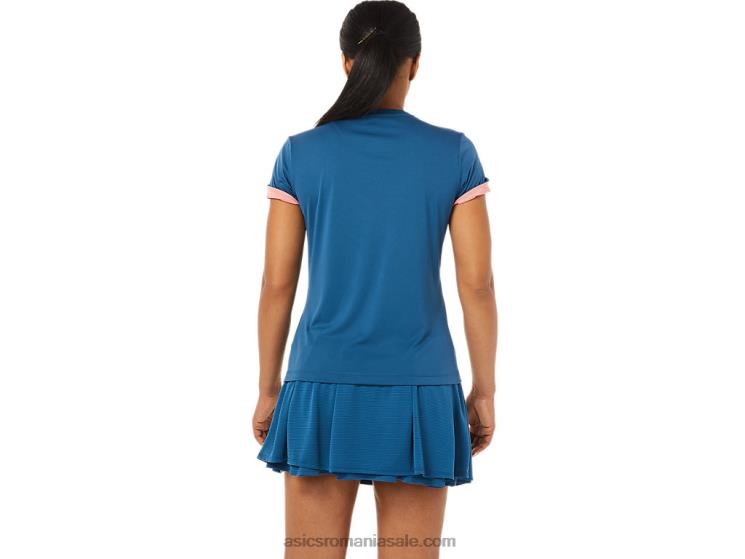 Asics indigo deschis tricou grafic pentru femei ZF4643514