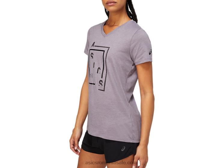 Asics lavanda/gri damă xg cu mânecă scurtă cu decolteu în V ZF4644156