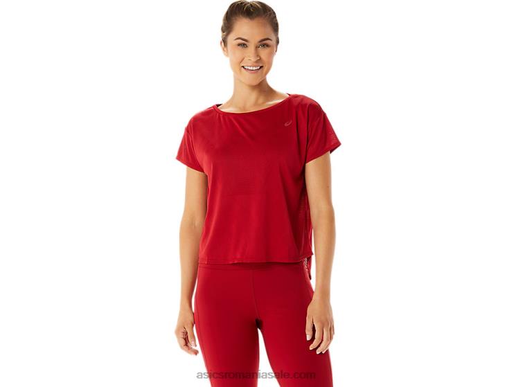 Asics merișor top de damă movekoyo jacquard cu mânecă scurtă ZF4642800