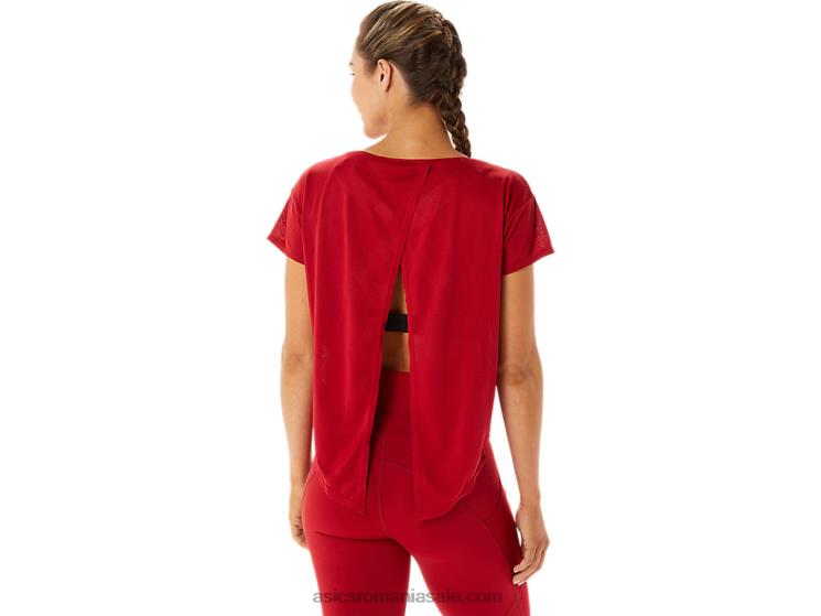 Asics merișor top de damă movekoyo jacquard cu mânecă scurtă ZF4642800