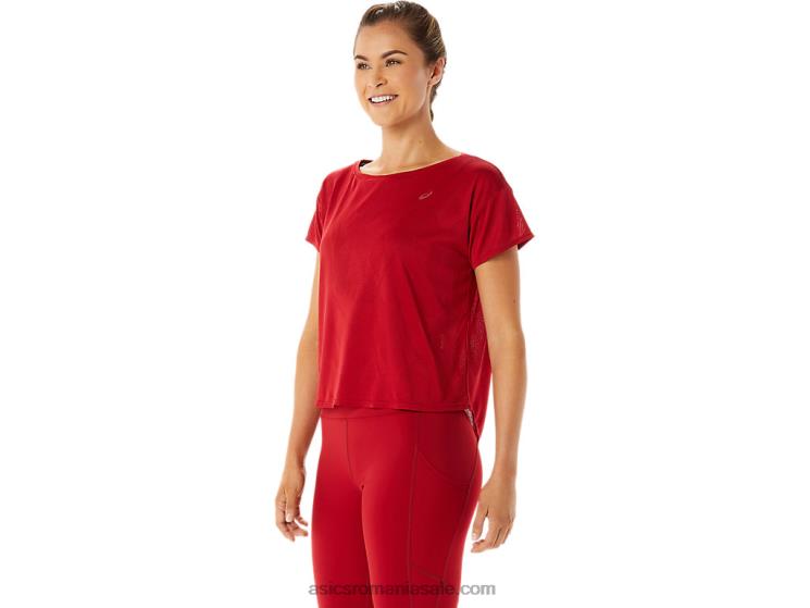 Asics merișor top de damă movekoyo jacquard cu mânecă scurtă ZF4642800