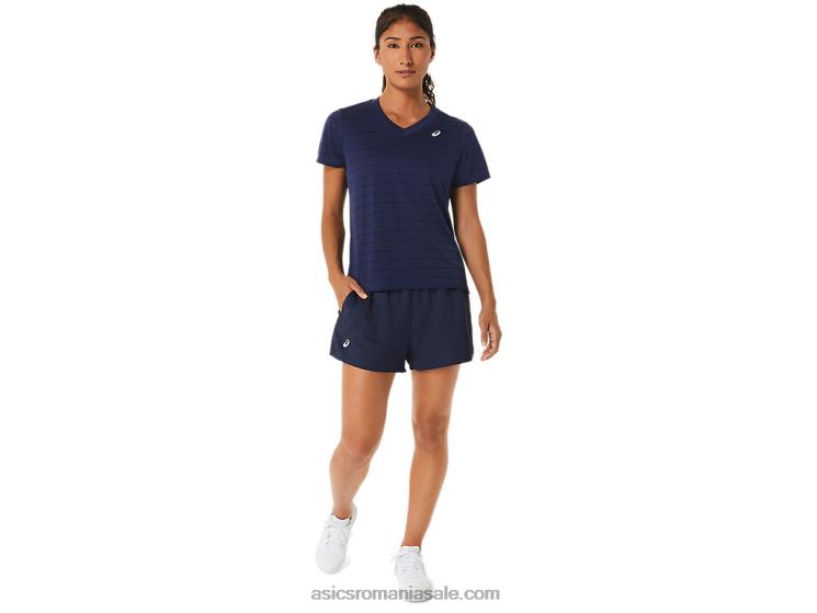 Asics miezul nopţii top cu mânecă scurtă cu dungi curte pentru femei ZF4642550