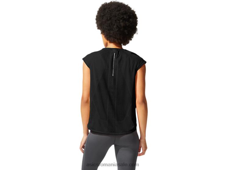 Asics negru de performanță crop top damă sf ventilate ZF4643936