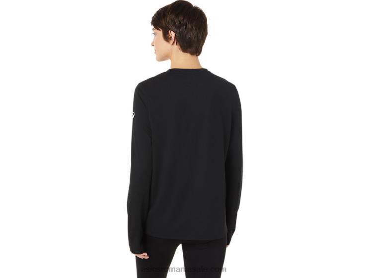 Asics negru de performanță mânecă lungă lam ready-set ii pentru femei ZF4643643
