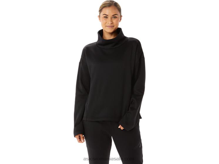 Asics negru de performanță pulover de damă din tricot periat ZF4642911