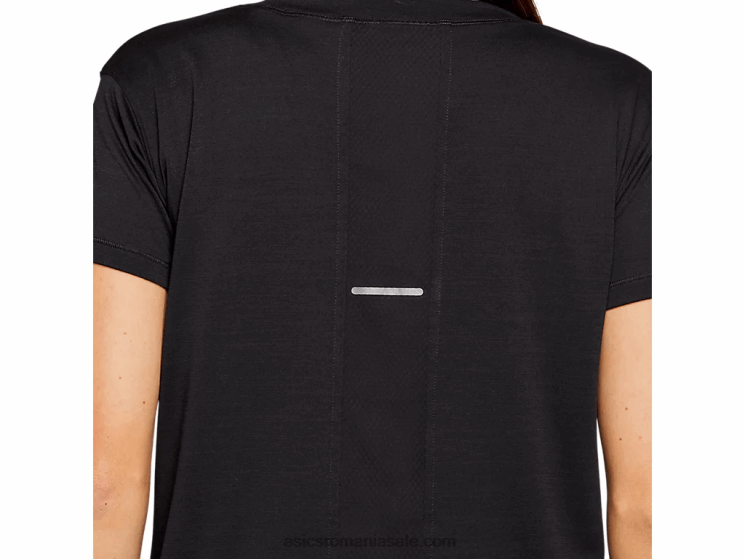 Asics negru de performanță top crop cu mânecă scurtă pentru femei ZF4644142