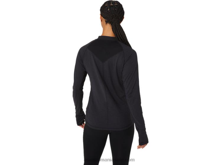 Asics negru de performanță top de iarnă pentru femei cu mânecă lungă ZF4642756