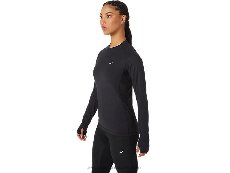 Asics negru de performanță top de iarnă pentru femei cu mânecă lungă ZF4642756