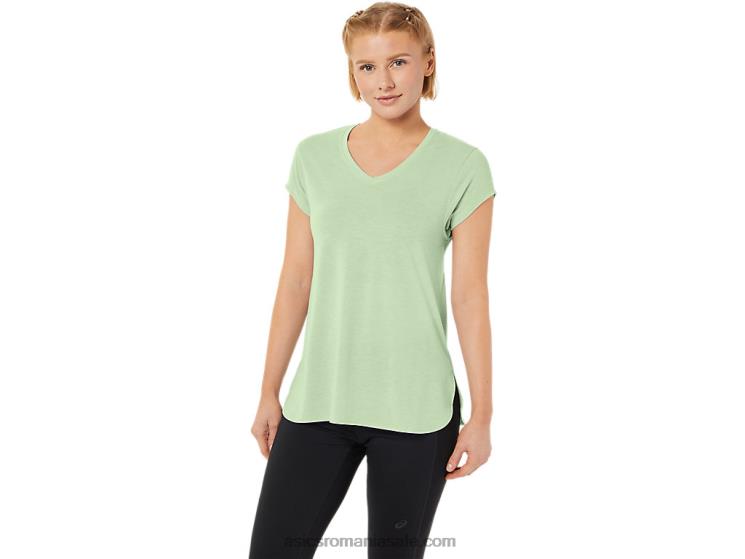 Asics șoptește erica verde top de damă negru cu decolteu în v ZF4642292
