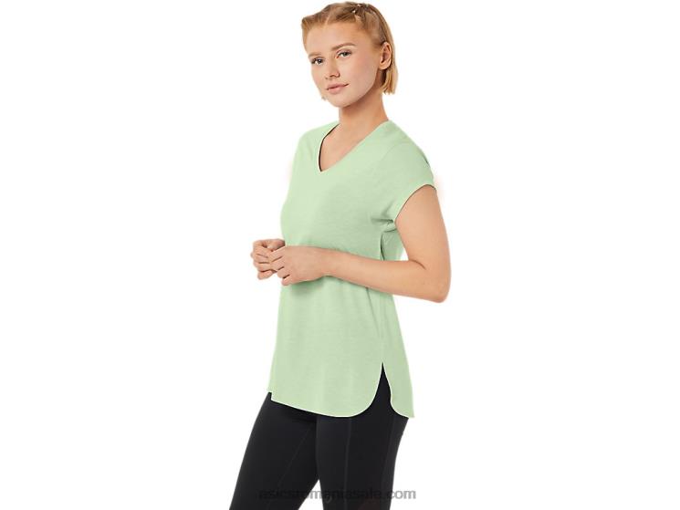Asics șoptește erica verde top de damă negru cu decolteu în v ZF4642292