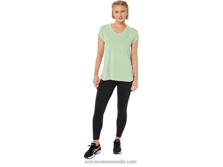 Asics șoptește erica verde top de damă negru cu decolteu în v ZF4642292