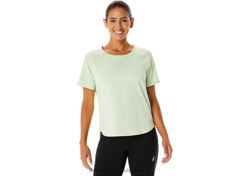 Asics șoptește verde bluză actibreeze cu mânecă scurtă pentru femei ZF4642326