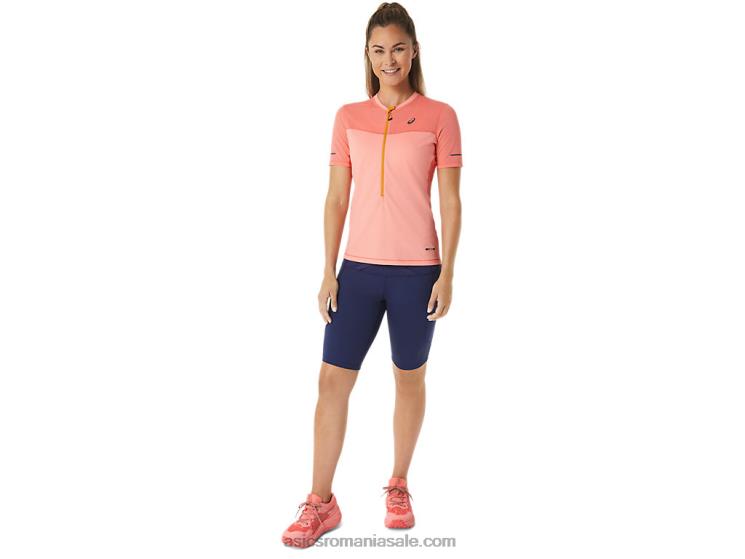 Asics papaya/guava bluză fujitrail cu mânecă scurtă pentru femei ZF4642457
