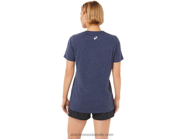 Asics peaton heather damă cu mânecă scurtă cu flori de cireș cu decolteu în v ZF4643733