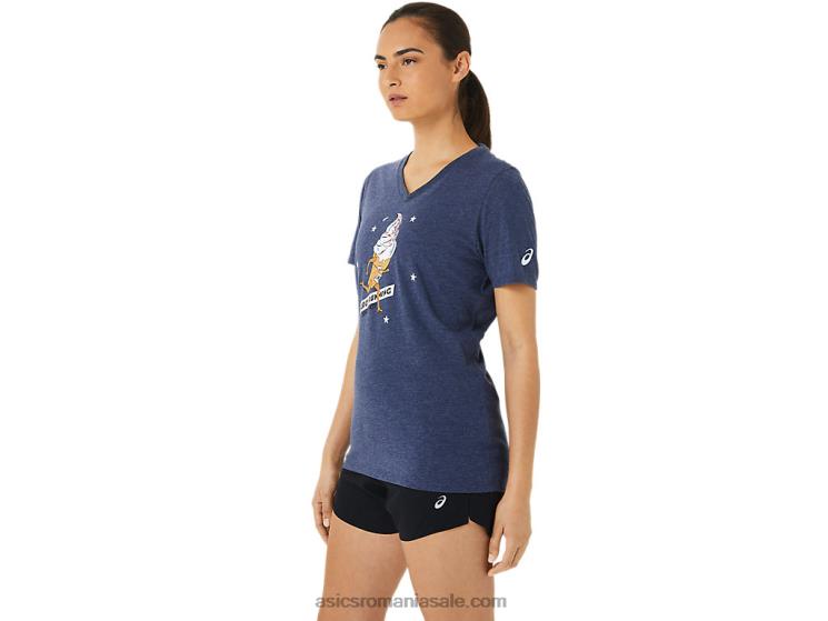 Asics peaton heather înghețată pentru femei vine în mânecă scurtă fierbinte ZF4643194