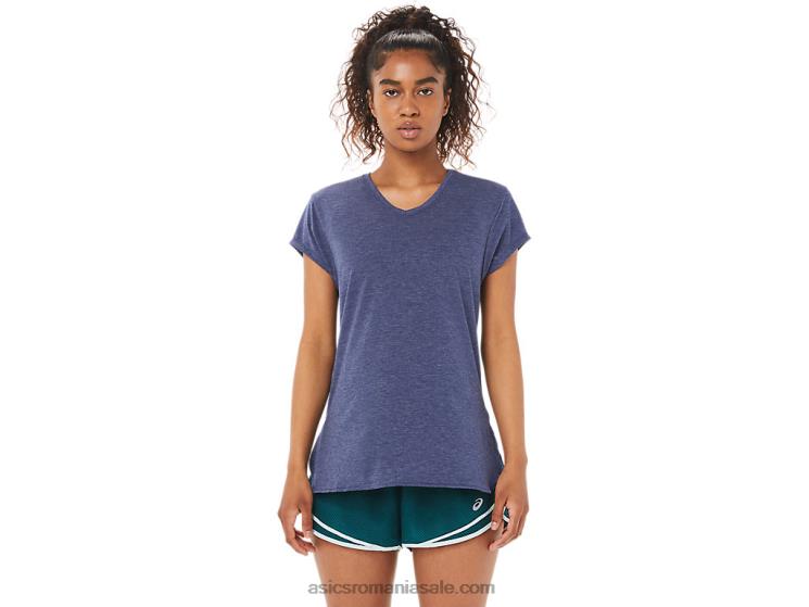 Asics peaton heather top de damă negru cu decolteu în v ZF4643921