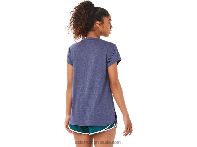 Asics peaton heather top de damă negru cu decolteu în v ZF4643921