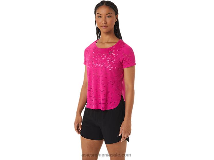 Asics rave roz top cu mânecă scurtă ventilate actibreeze pentru femei ZF4642530