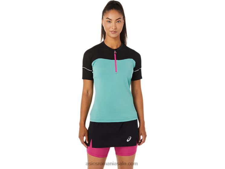 Asics salvie/negru de performanță top fujitrail pentru femei ZF4643401